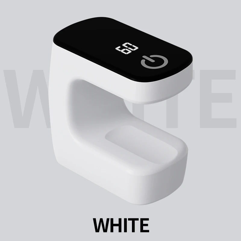 Portable Mini UV Nail Lamp – Rechargeable Flash Curing Dryer UV Nail Curing Lamp PLUSH WHITE