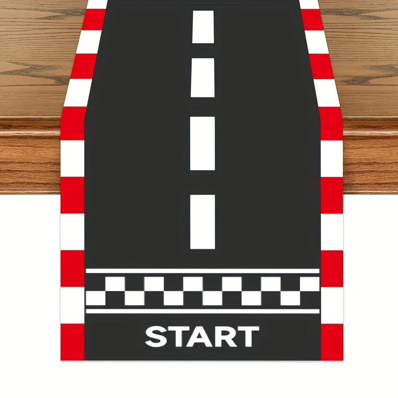 Racing Track Table Runner | Party & Event Décor – 3 Sizes Table Runner PLUSH A 33X275Cm