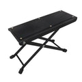 Adjustable Guitar Footrest – 4-Height Folding Metal Footstool Guitar Footrest PLUSH Black