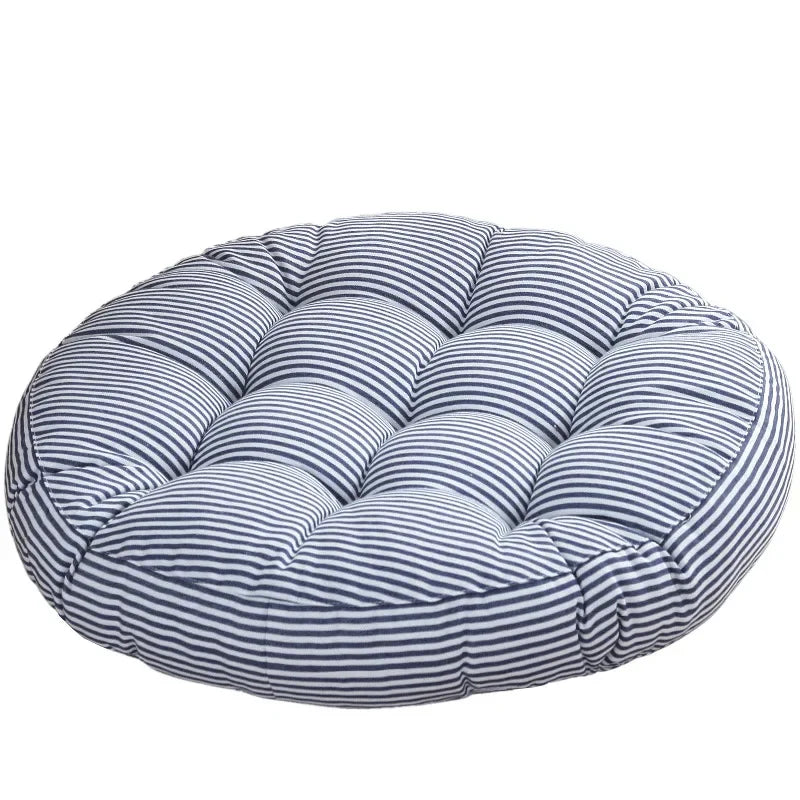 Round Cotton Linen Floor Cushion – Meditation & Chair Seat Pad Floor Seat Cushion PLUSH