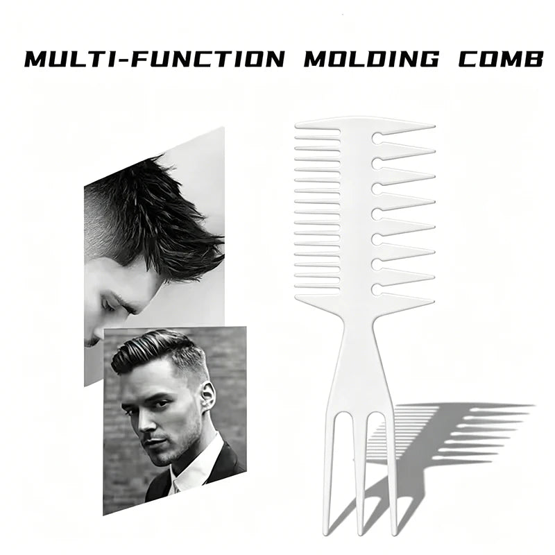 3-in-1 Fishbone Comb – Men's Pompadour & Texturizing Comb Hair Styling Comb PLUSH