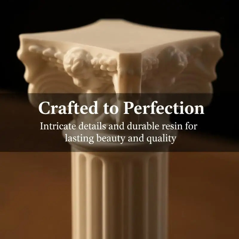 Roman Column Pedestal Candle Holder & Decorative Figurine Decorative Candle Holder PLUSH