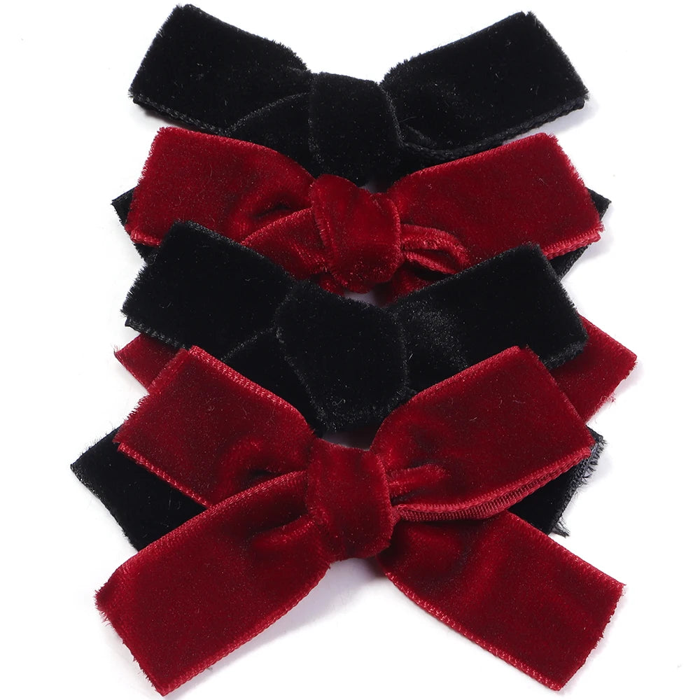 10pcs Velvet Bowknot Bows – DIY Jewelry & Christmas Decor Velvet Craft Bows PLUSH