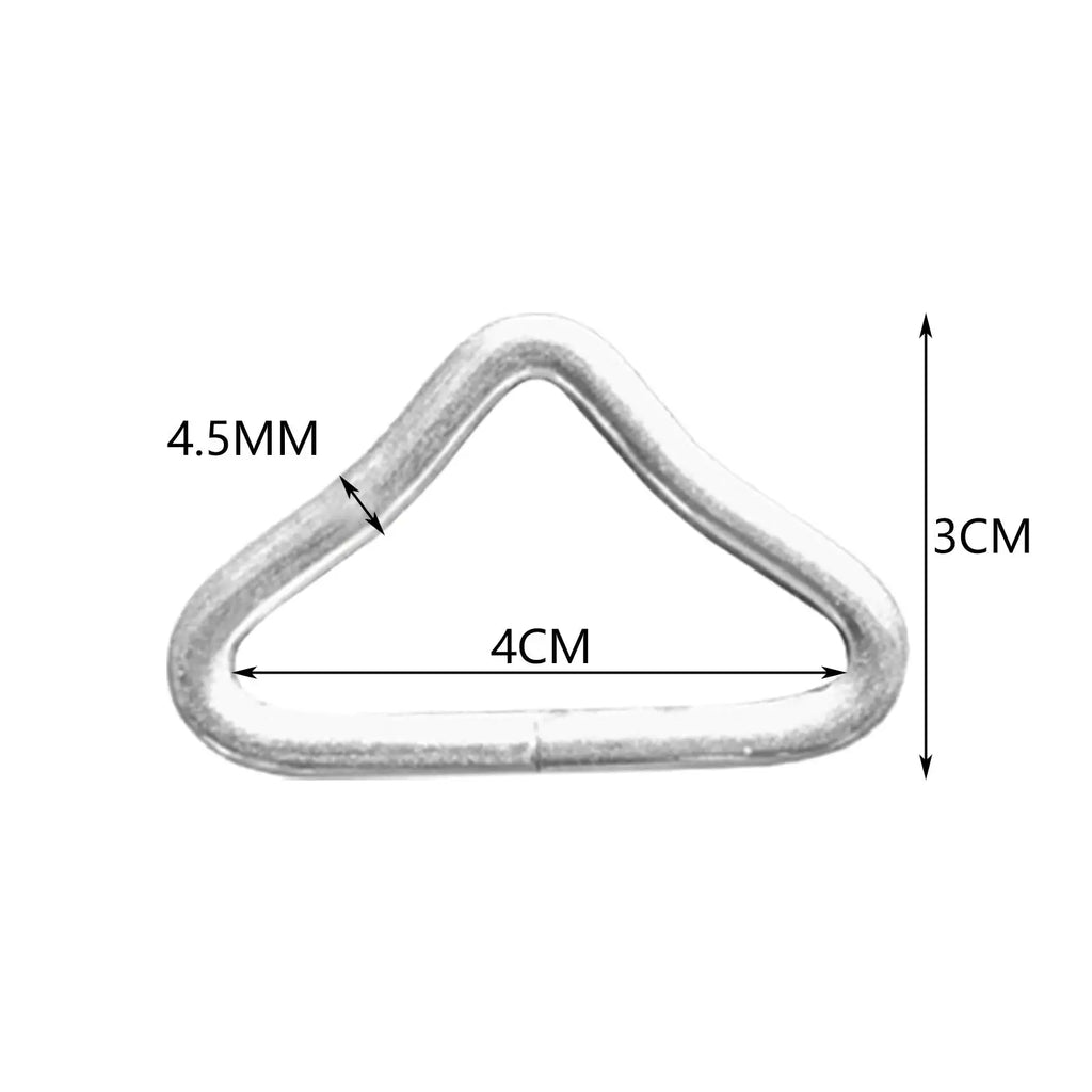 V-Shape Triangle Ring Buckles for Trampoline – 10pcs Steel Trampoline Replacement Parts PLUSH