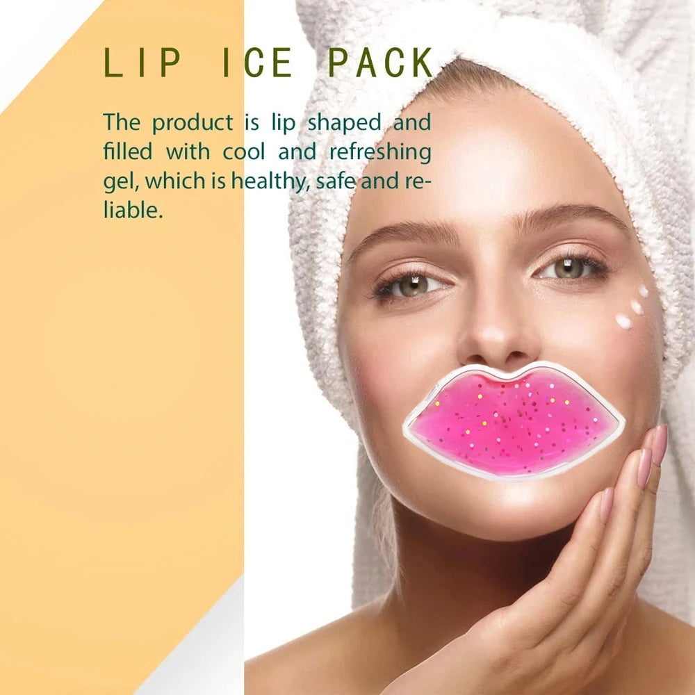Lip & Eye Gel Ice Pack – Hot Cold Compress for Beauty Care Facial Gel Ice Pack PLUSH