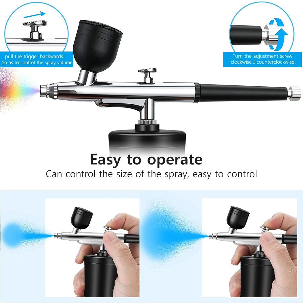 Portable Airbrush Kit with Compressor | Mini Spray Gun Airbrush Compressor Kit PLUSH