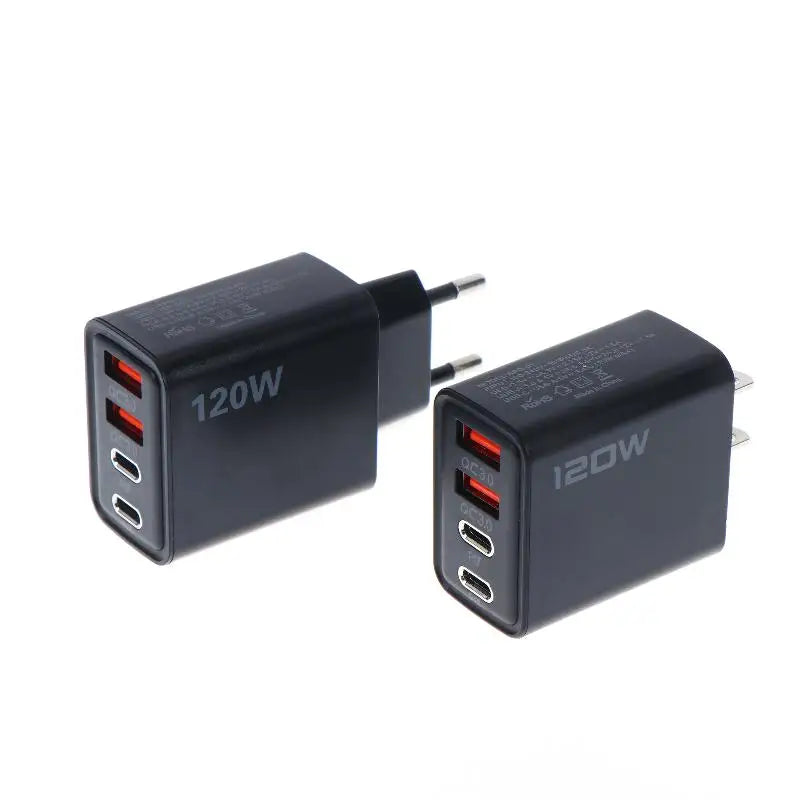 120W 4-Port USB-C Fast Charger Station | PD & QC 3.0 USB Charging Station PLUSH