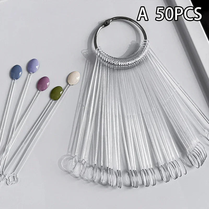 Nail Swatches Color Card Display Stand & Gel Polish Tips Nail Art Display Set PLUSH A