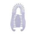 2-in-1 Banana Clip & Fish Comb Beaded Hair Set for Women Hair Clip Set PLUSH White