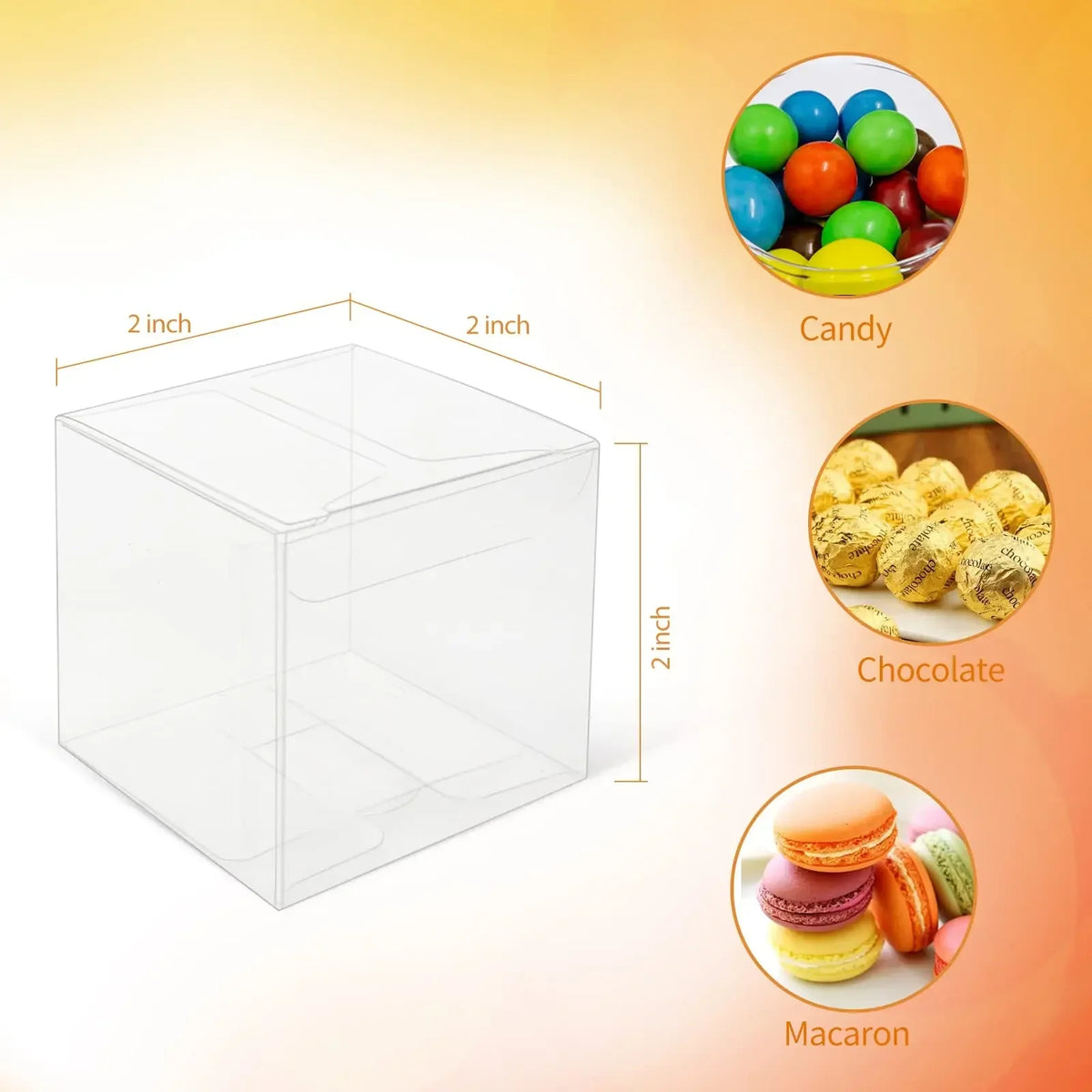 50pcs Clear Favor Boxes | Mini Cube Candy & Gift Boxes Party Favor Boxes PLUSH