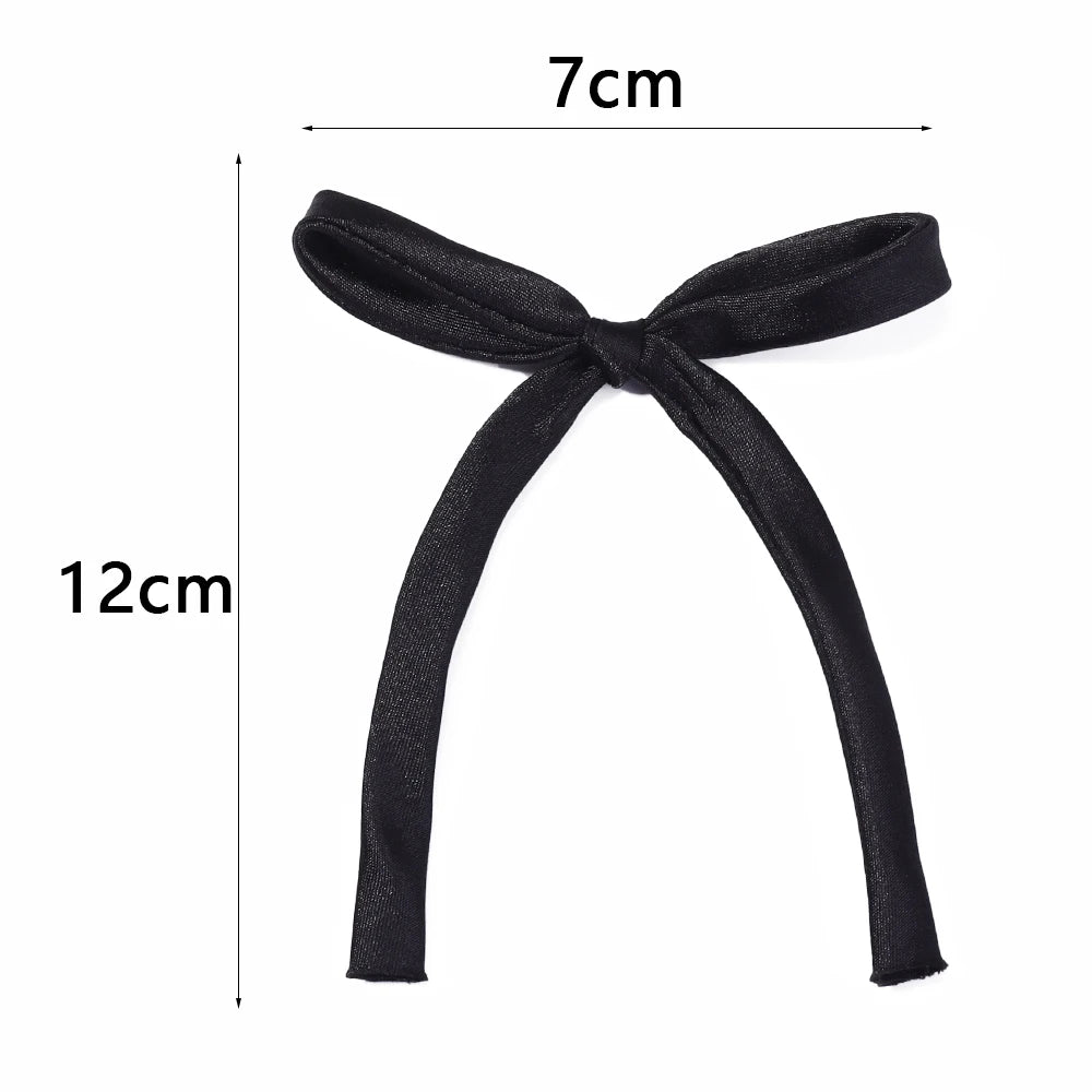 10pcs Satin Ribbon Bows 7x12cm – Colorful Bowknot Ornaments Ribbon Craft Bows PLUSH