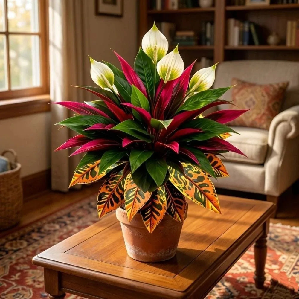 UV Resistant Artificial Dragon Blood Tree Branches – 3pcs Artificial Greenery Branches PLUSH