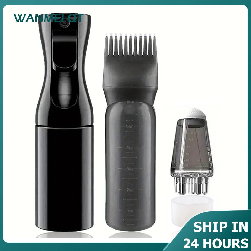Scalp Oil Applicator Spray Bottle & Massage Comb Set 2/3pcs Scalp Care Applicator PLUSH