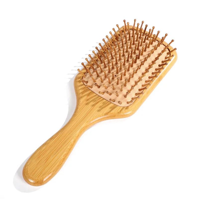 Bamboo Paddle Hair Brush – Detangler & Scalp Massager Bamboo Paddle Brush PLUSH M2 21.5X6.5CM