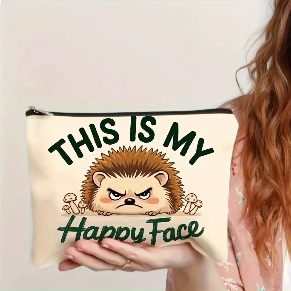 Hedgehog Makeup Bag – Zipper Travel Pouch & Jewelry Organizer Cosmetic Travel Bag PLUSH