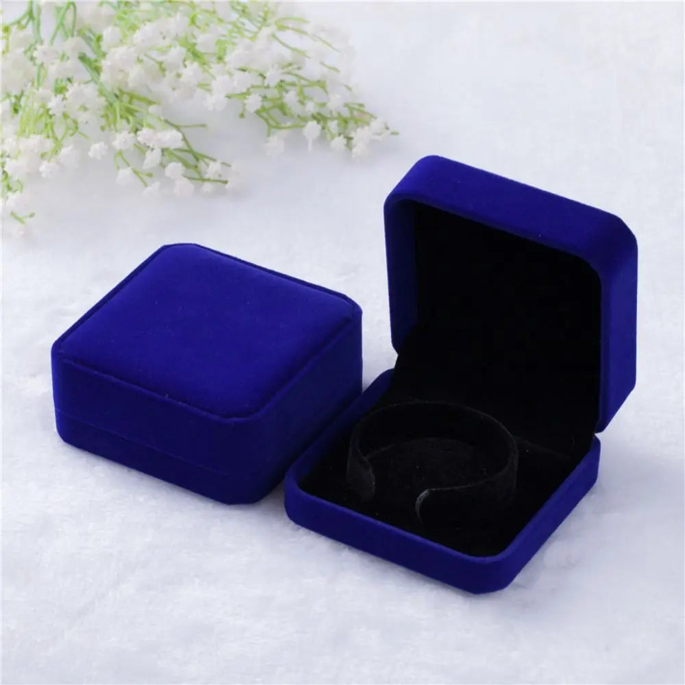 Small Velvet Jewelry Box – Bangle & Bracelet Gift Box Jewelry Gift Box PLUSH Dark Blue