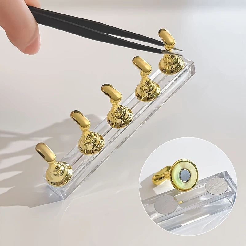 Magnetic Nail Holder Practice Display Stand | Nail Art Tool Nail Art Stand PLUSH