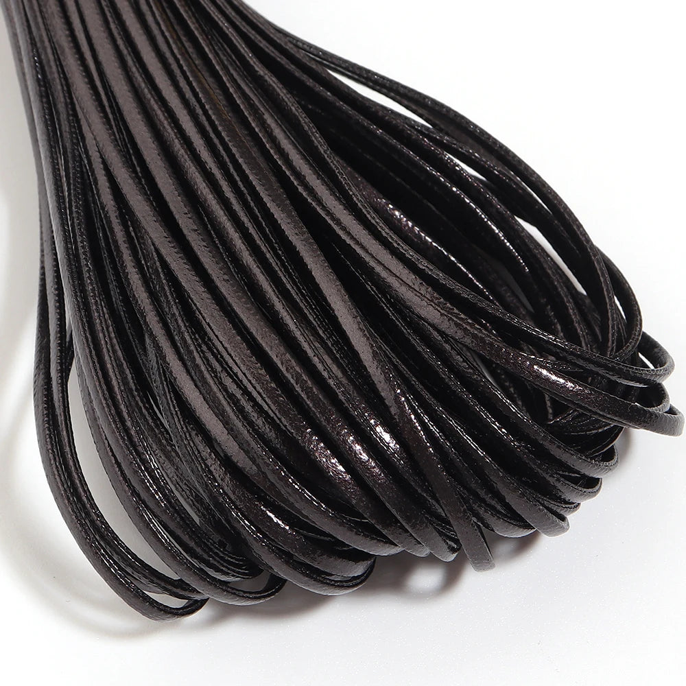 50 Yards 2mm Flat Faux Leather Cord – Multicolor DIY Crafts Leather Craft Cord PLUSH deep brown
