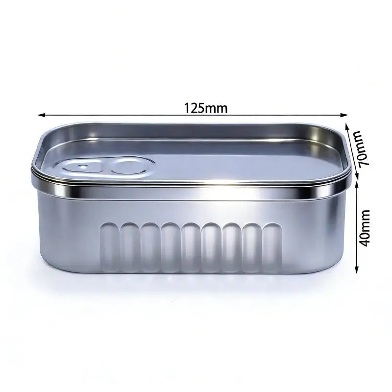 Sardine Can Design Tin Box – Small Item Storage Organizer Novelty Tin Box PLUSH 1pcs