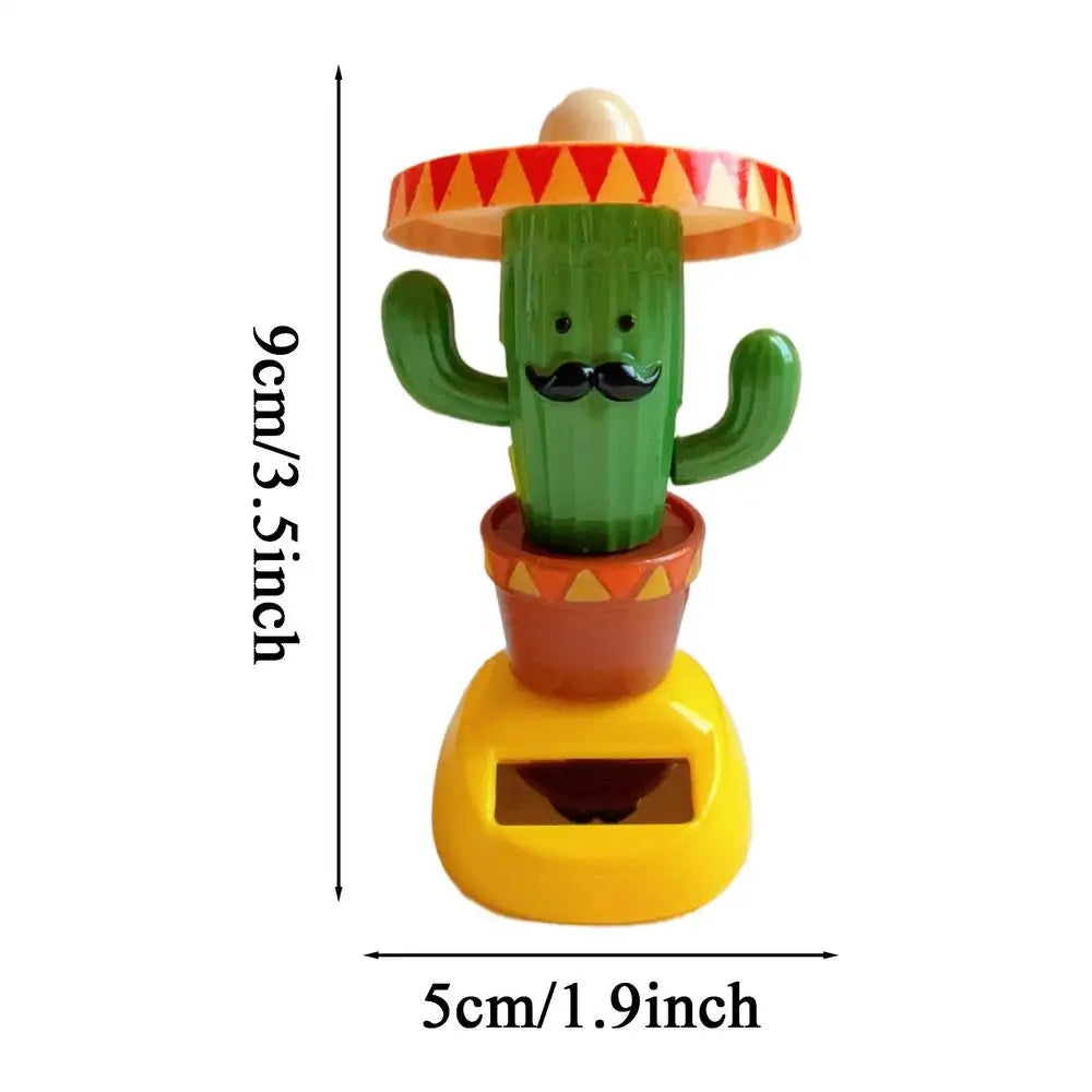 Solar Cactus Bobblehead Car Dashboard Ornament | Fun Gift Car Dashboard Ornament PLUSH 1PC