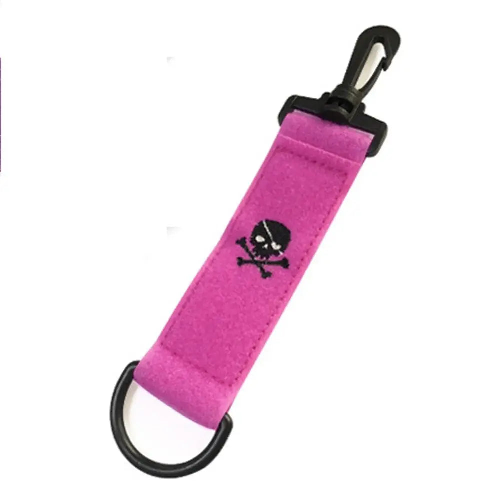 Skull Golf Towel with Carabiner Clip – Magic Tape Cleaning Golf Cleaning Towel PLUSH Red