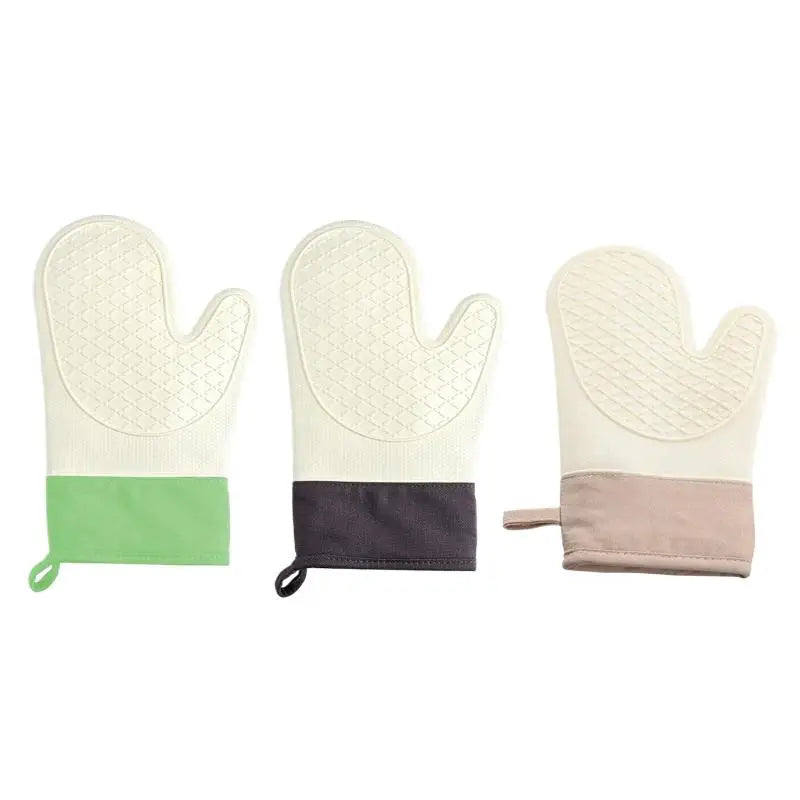 Silicone Oven Gloves Non-Slip Heat Resistant Kitchen Mitts Silicone Oven Mitts PLUSH