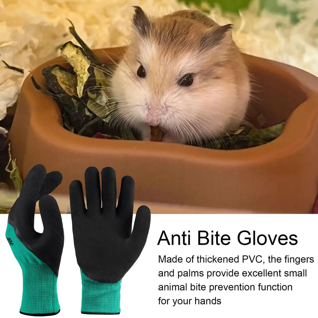 Bite & Scratch Resistant Pet Handling Gloves | PVC 2pcs Pet Handling Gloves PLUSH