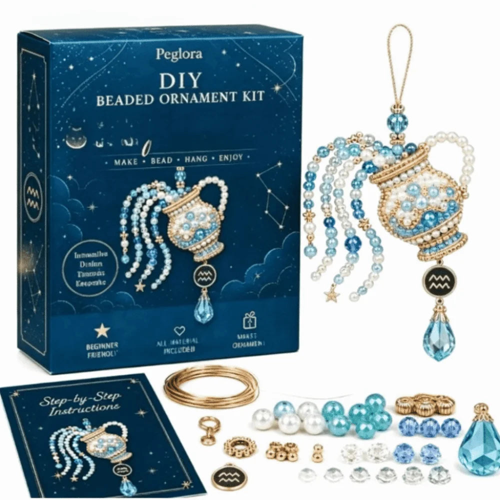 DIY Beaded Constellation Pendant Kit – Zodiac Bag Charm Craft DIY Jewelry Kit PLUSH Style 4