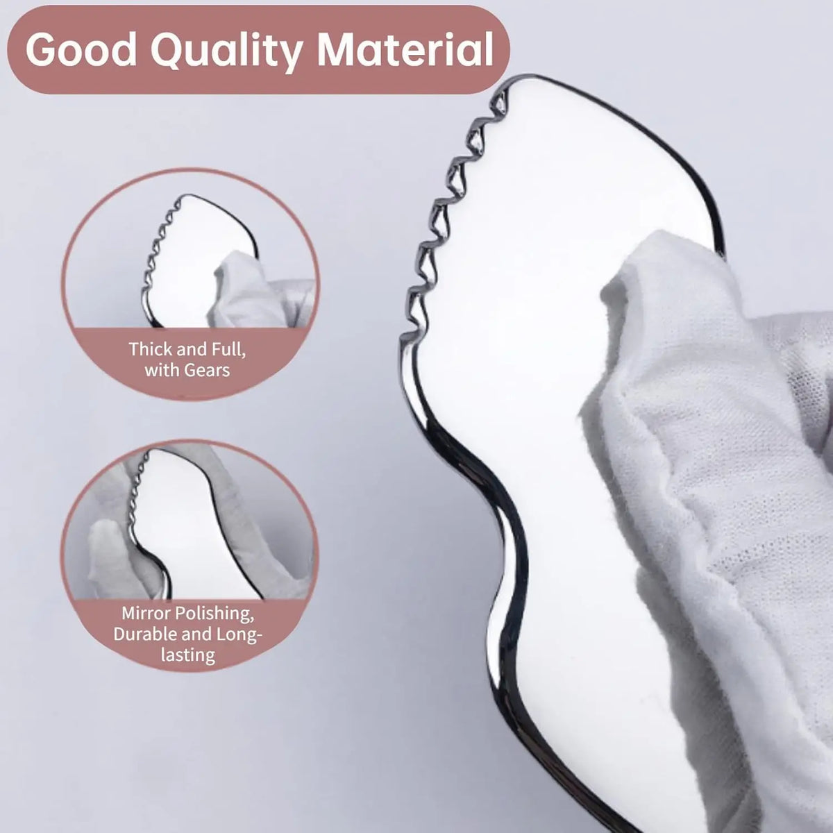 Stainless Steel Gua Sha Face & Neck Sculpting Massager Tool Gua Sha Massager PLUSH