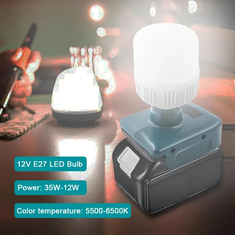 ZWINCKY 12W LED Work Light for Makita 18V Battery – Portable Cordless LED Work Light PLUSH