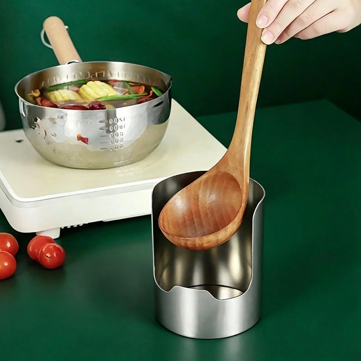 Stainless Steel Pot Lid & Spoon Holder Kitchen Rack Kitchen Utensil Rack PLUSH