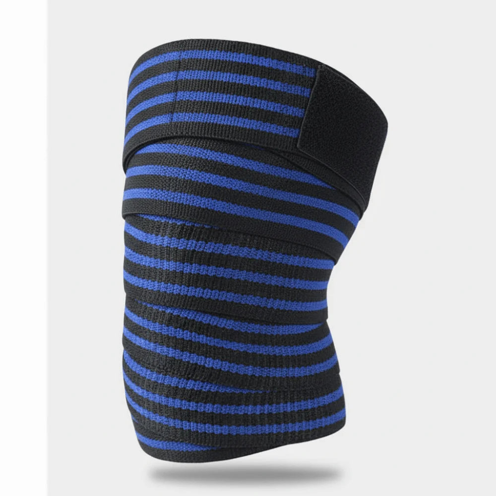 Elastic Knee Wraps 180cm – Compression Straps for Squats Knee Wrap PLUSH RoyalBlue