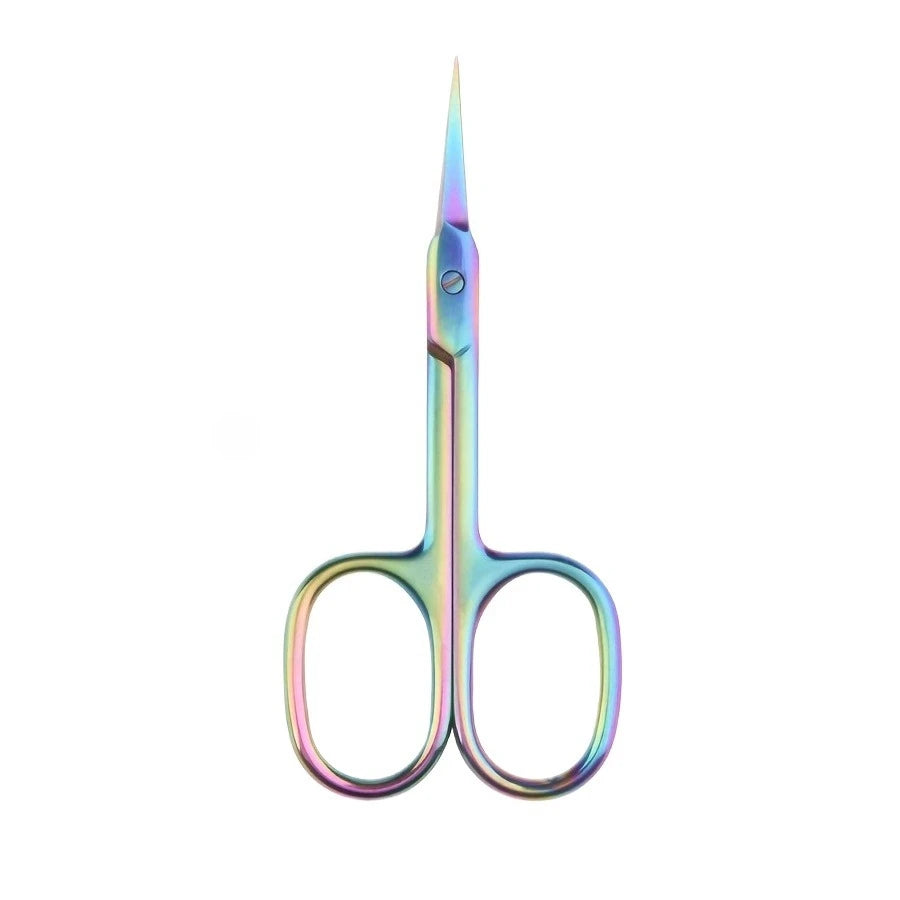 Rainbow Titanium Cuticle Scissors – Precision Stainless Steel Cuticle Scissors PLUSH Colorful