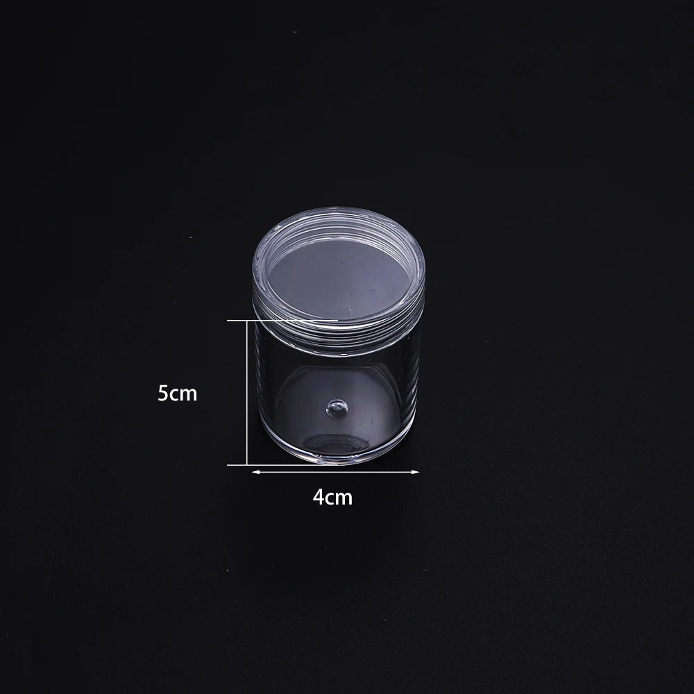 Round Transparent Plastic Jewelry Storage Box | Organizer Case Jewelry Storage Box PLUSH 40x50mm