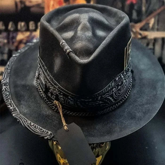 Handmade Skull Cowboy Hat | Halloween Party Costume Hat Halloween Costume Hat PLUSH