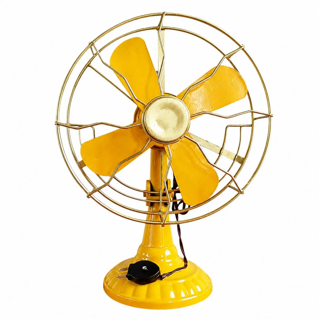 Retro Tinplate Electric Fan Figurine – Hand-Painted Décor Decorative Figurine PLUSH