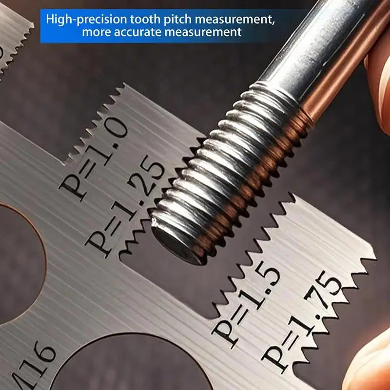 Metric Thread Pitch Gauge – Identify Bolt, Nut & Screw Threads Thread Pitch Gauge PLUSH