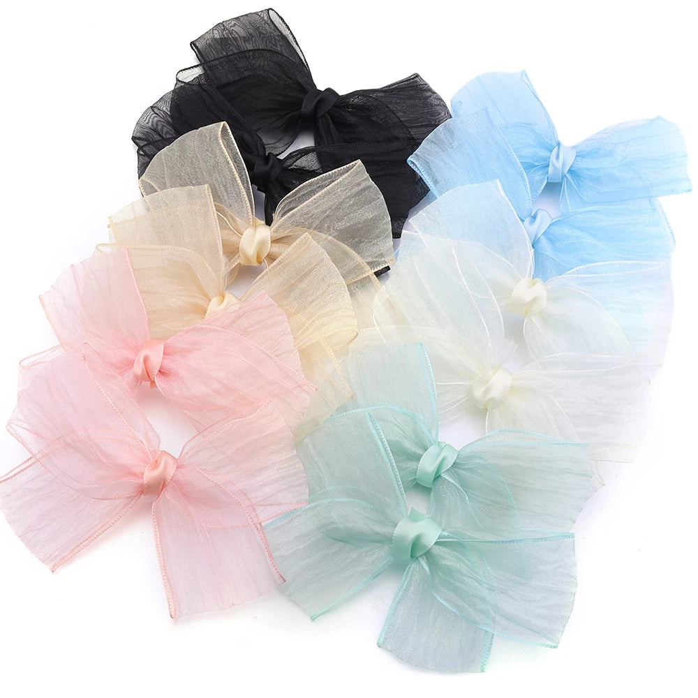 5pcs Satin Organza Ribbon Bows – DIY Crafts & Decoration Ribbon Bows PLUSH