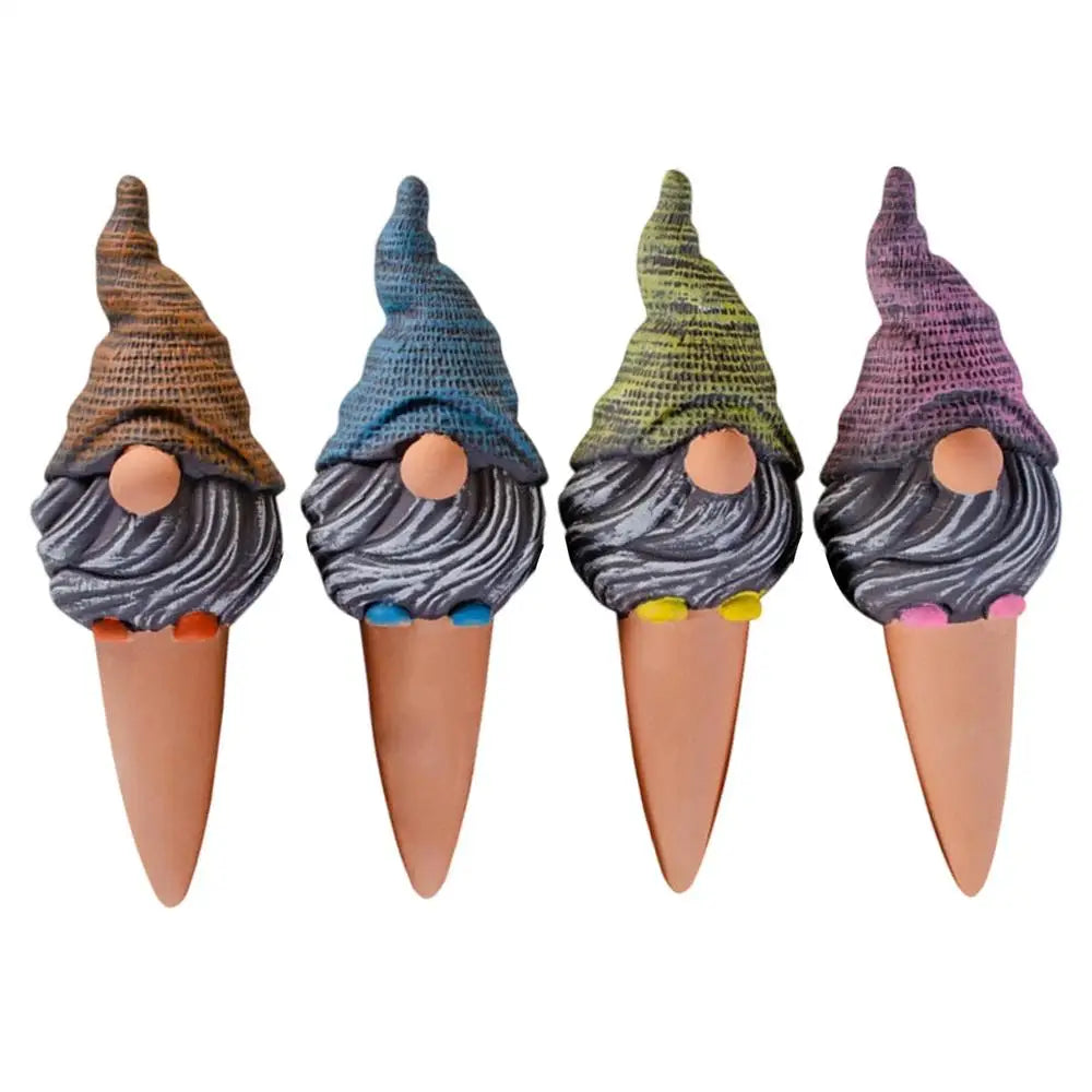 Gnome Self-Watering Spikes – Automatic Plant Irrigation 4pcs Self-Watering Spikes PLUSH Set