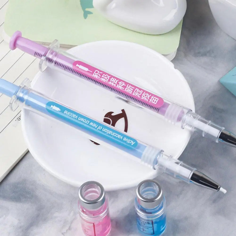 Syringe Novelty Gel Pens 3-Pack | Assorted Colors Novelty Gel Pens PLUSH
