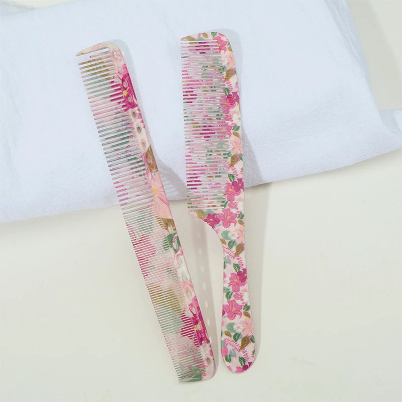 Floral Pointed Tail Comb Set – All Hair Types | 1–5 Pcs Hair Styling Comb PLUSH 128-335