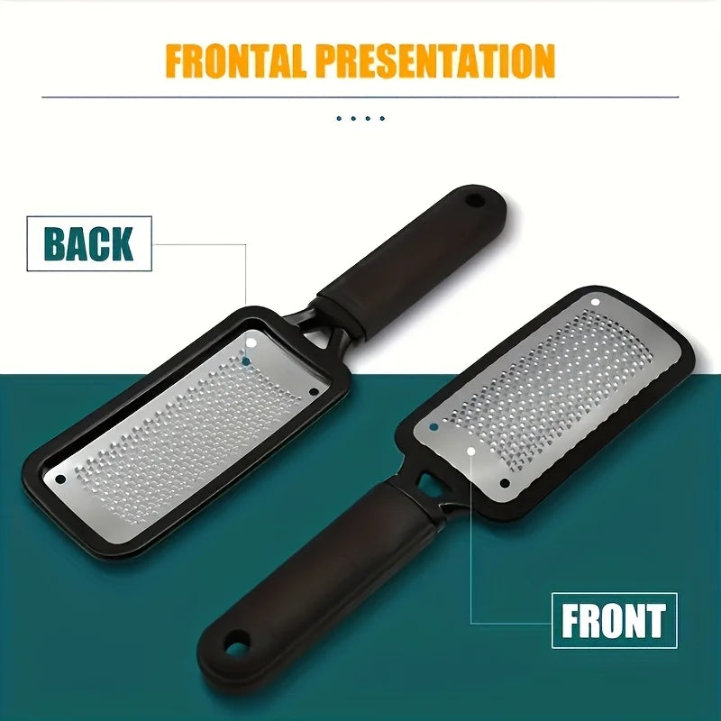 Ouriner Double-Sided Stainless Steel Foot File Pedicure Tool Foot File PLUSH