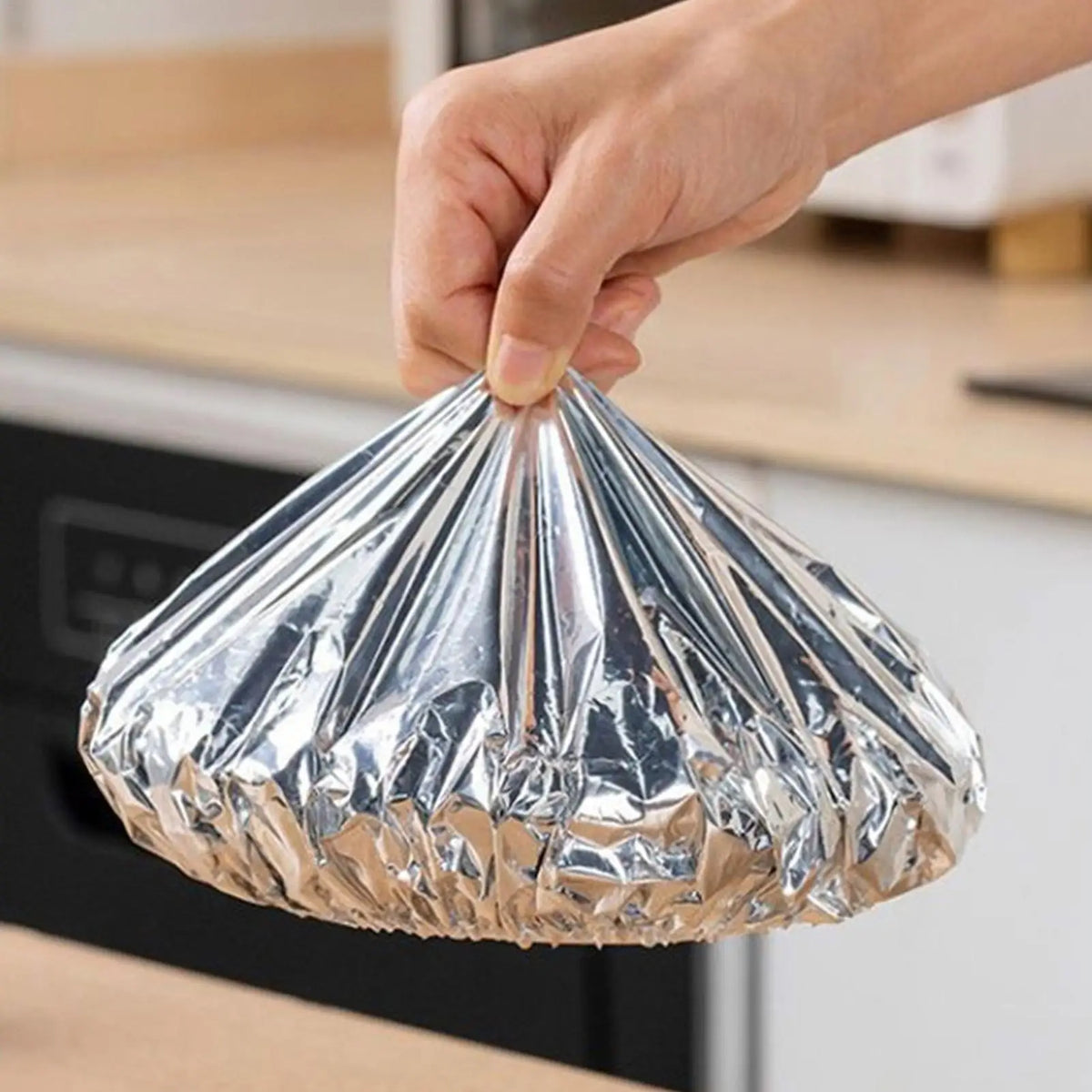 50pcs Reusable Stretch Foil Covers for Bowls Plates & Pans Food Storage Covers PLUSH