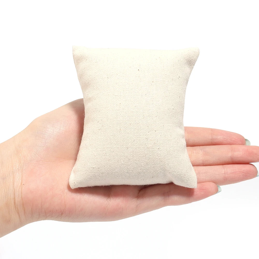 Velvet Jewelry Display Pillow – Bracelet & Bangle Cushion Stand Jewelry Display Stand PLUSH Linen 8X9.5cm