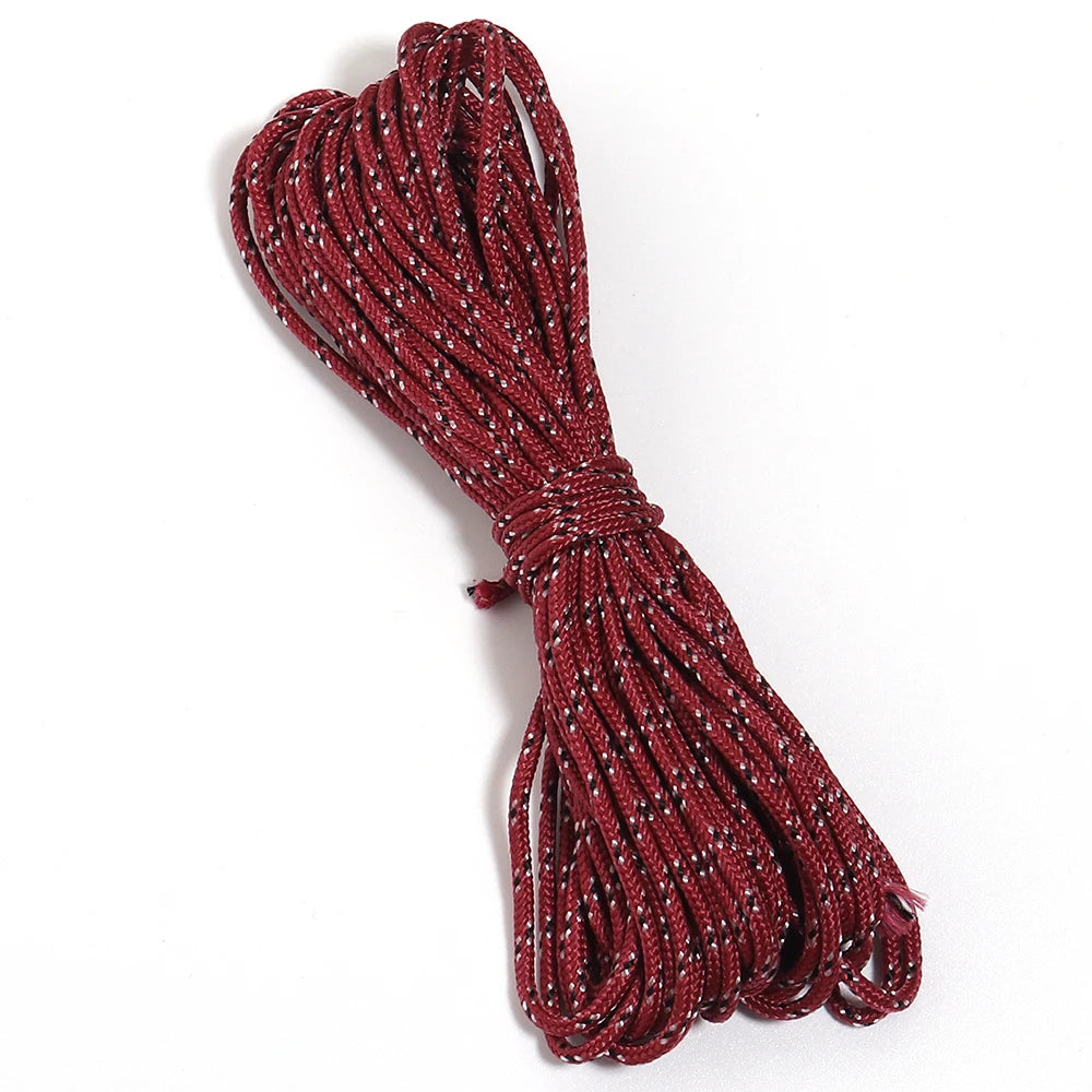 10 Yards 2mm Camouflage Polyester Braided Paracord DIY Cord Braided Paracord Rope PLUSH wine red
