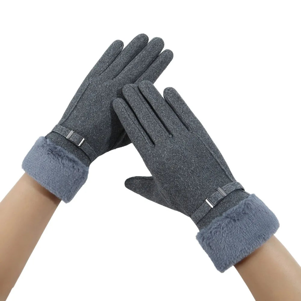 Women's Winter Touchscreen Gloves – Warm Windproof Mittens Winter Touchscreen Gloves PLUSH Grey