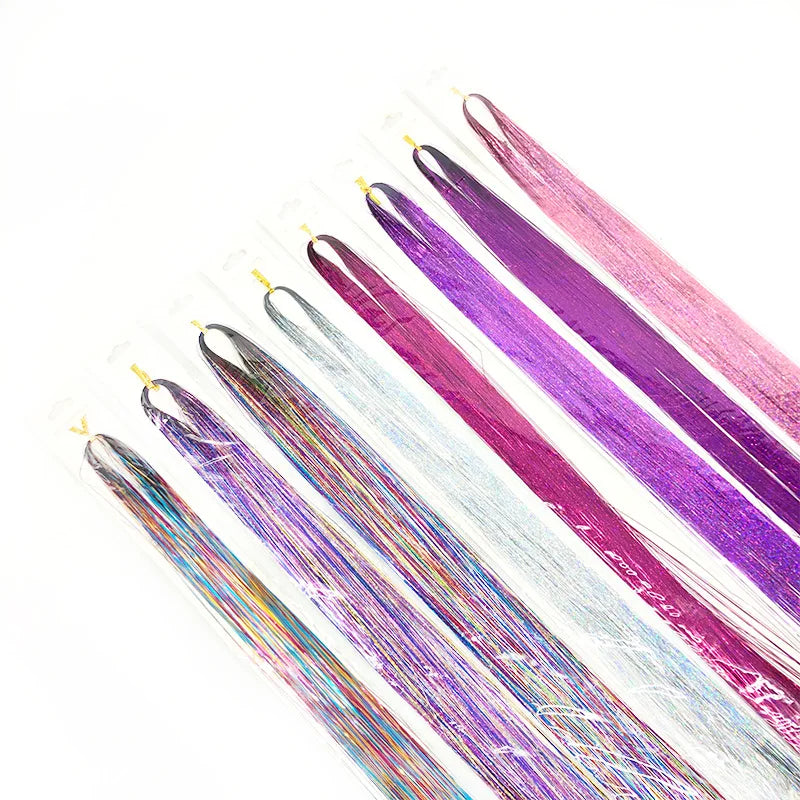 Hair Tinsel Kit – Glitter Rainbow Sparkle Extensions 94cm Hair Tinsel Extensions PLUSH