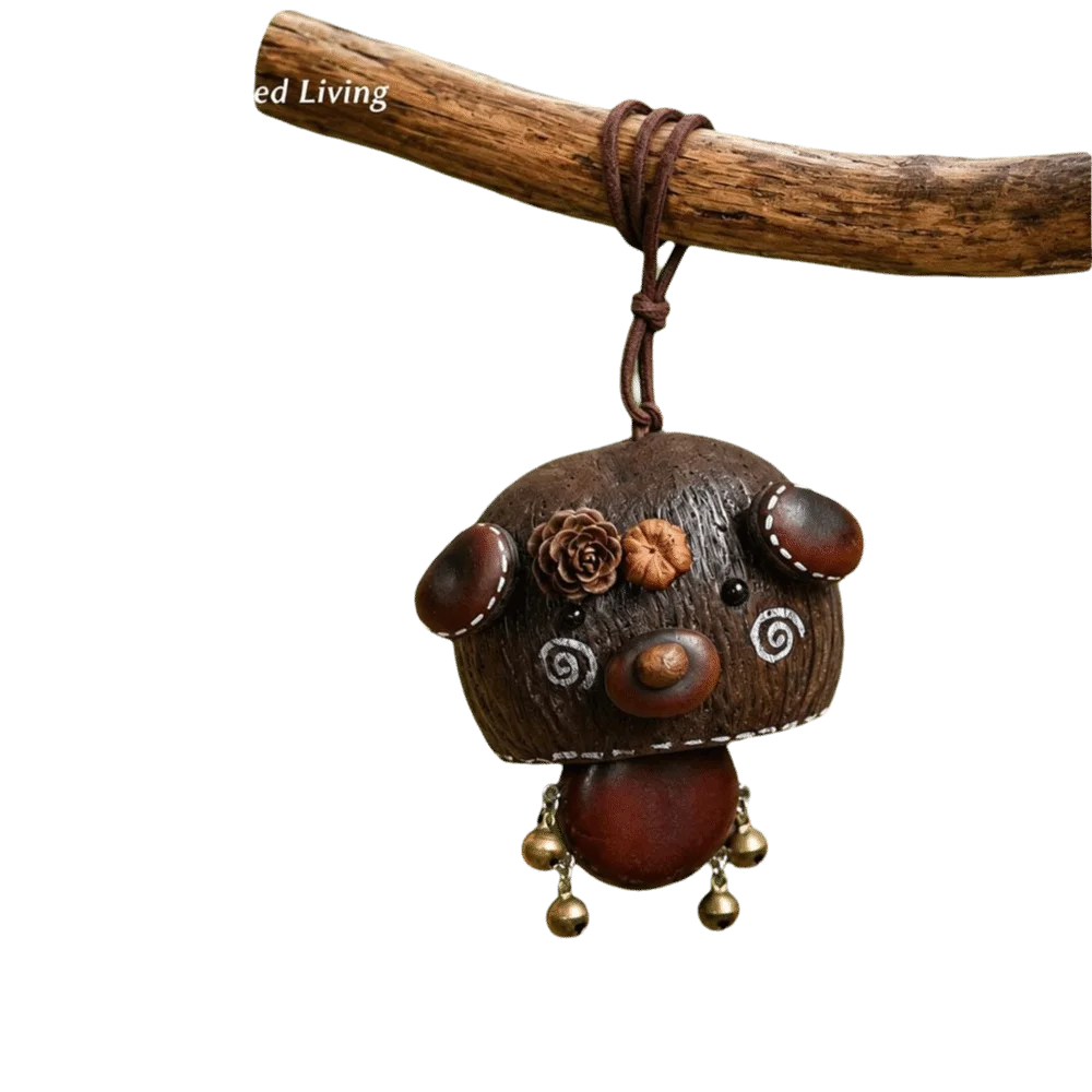 Handmade Fruit Pod Fairy Doll Pendant – Wooden DIY Craft Kit Wooden Doll Pendant PLUSH Style 1