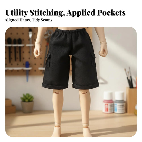 1/6 Scale Cargo Doll Shorts for 12-Inch Action Figures Doll Clothing PLUSH