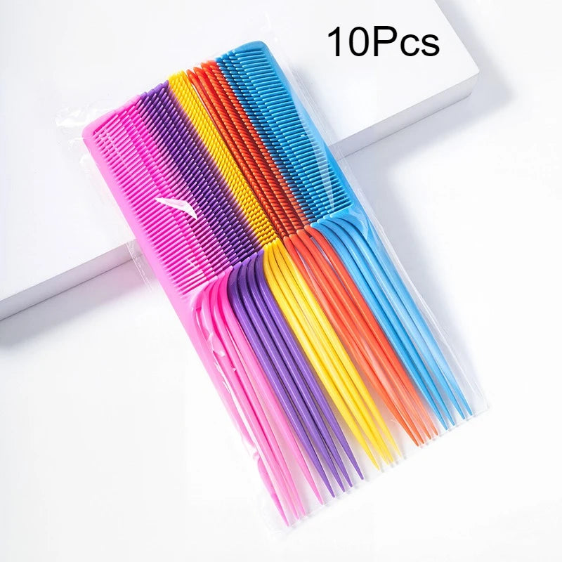 10Pcs Anti-Static Hair Styling Combs – Heat Resistant ABS Hair Styling Comb PLUSH 10Pcs Colorful